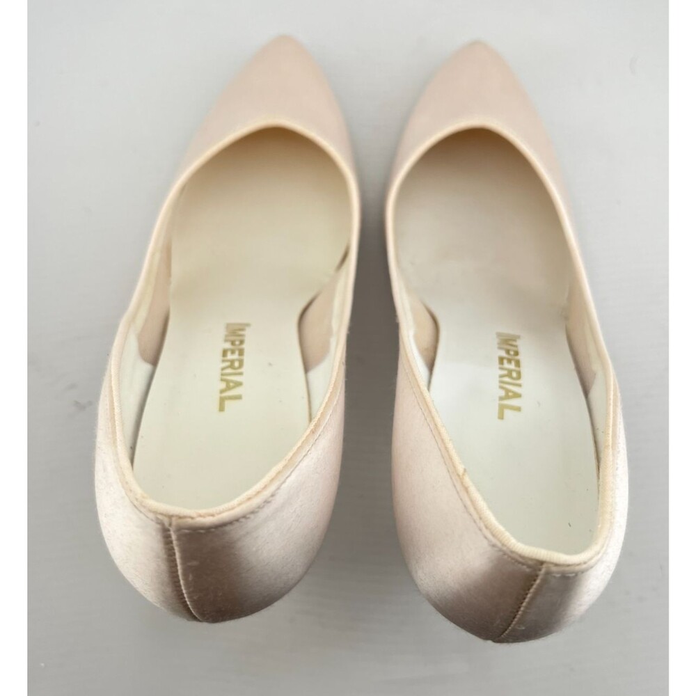 Vtg IMPERIAL Women's 7.5 B High Heels Pale Pink Satin Y2K Prom Fairy USA Made - Picture 8 of 15